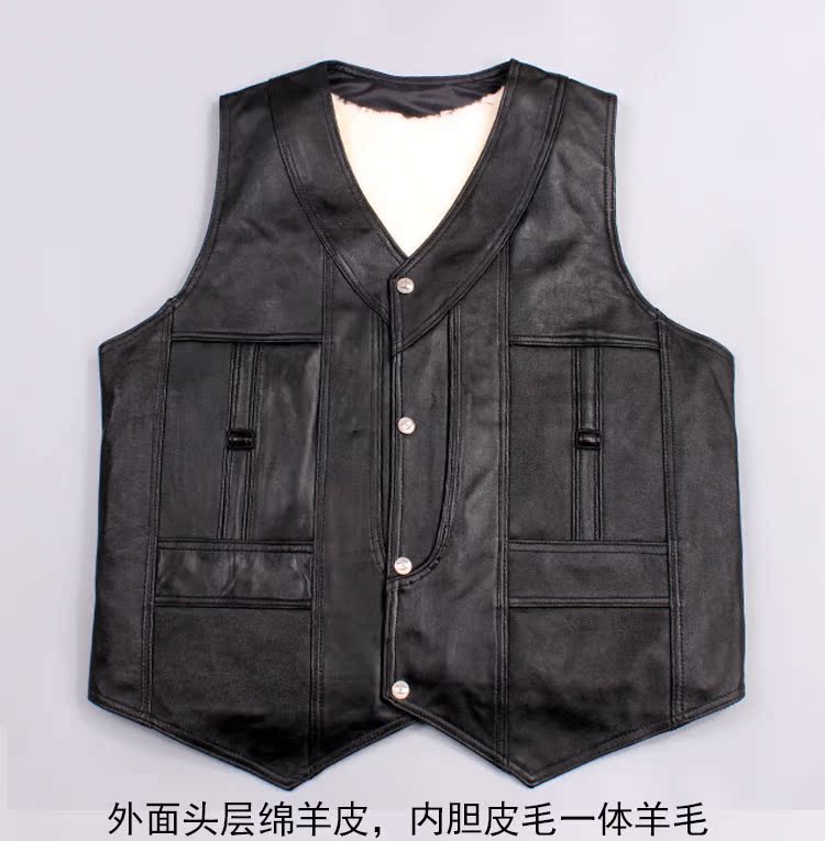 Áo vest nam bằng da và trung niên áo khoác mùa hè nam