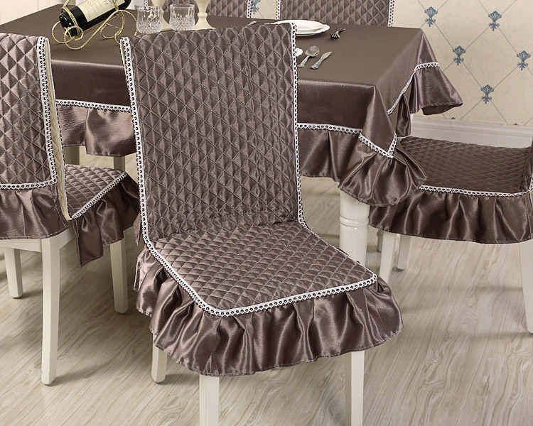 New vải bảng vải ghế ăn đệm đệm ghế đặt ghế lớn đệm tựa lưng bảng bìa bàn ăn và ghế bộ khăn trải bàn hình vuông
