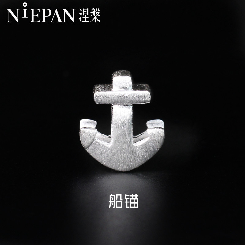 Nirvana Original Design 925 Silver Transfer Beads Sail, Ship Anchor, Silver Jewelry, Leather Rope, Beads, Cool Gift-giving Men