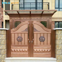 Customized villa gate into the household Chinese copper door into the courtyard into the household pure copper split double Open security door galvanized door