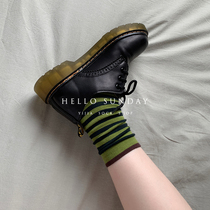 Basic Joker Stripe Korean version of cotton socks ladies autumn and winter comfortable with ankle-length pants fashion Net Red