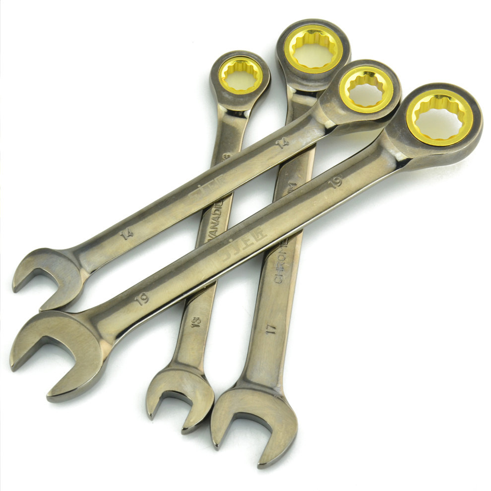 Upper artisan Fast ratchet wrench Dual-purpose opening Plum Plum Wrench Car Petrol Repair Five Gold Tools 6-32mm