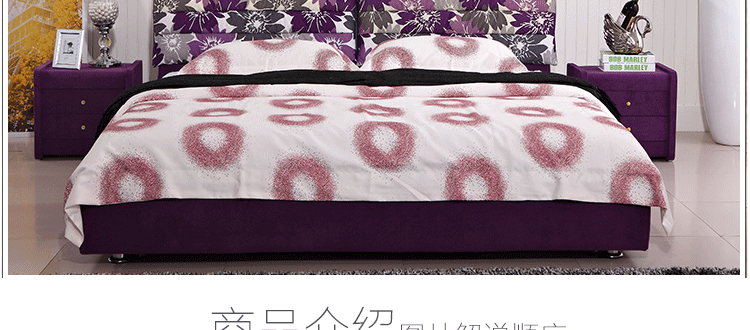 Removable và rửa vải vải giường ngủ căn hộ nhỏ tối giản hiện đại 1.8m1.5 tatami đôi phòng ngủ giường bọc - Giường giường gỗ thông