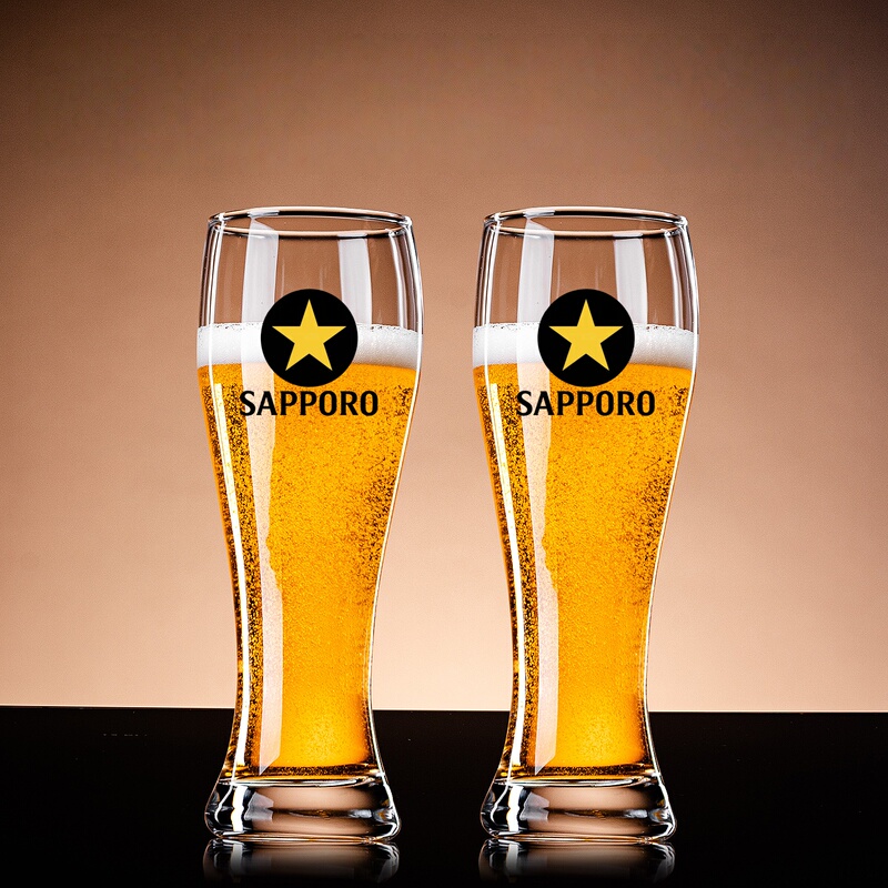 Black Label Star Brand Sanbaole Japanese-Style Special Beer Cup, Large Capacity, Thickened, New Creative Craft Beer Cup for Commercial Use