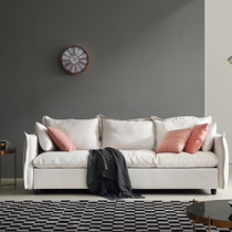 Latex Nordic sofa small apartment fabric sofa solid wood office living room single double simple modern Net Red