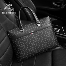 Mens Hand bag hand-held business bag computer bag cowhide pattern mens bag shoulder shoulder bag leisure briefcase men