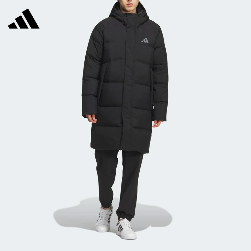 Adidas Adidas Men's and Women's Mid-Length down Jacket Loose Hooded Warm Sports Casual Jacket Kq5514 Adidas Adidas Men's and Women's Mid-Length down Jacket Loose Hooded Warm Sports Casual Jacket Kq5514