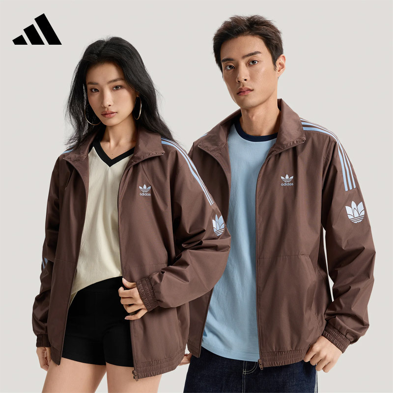 Adidas Adidas Trefoil Men's and Women's Trendy Retro Stand Collar Jacket Sports Casual Top Kv8875 Adidas Adidas Trefoil Men's and Women's Trendy Retro Stand Collar Jacket Sports Casual Top Kv8875