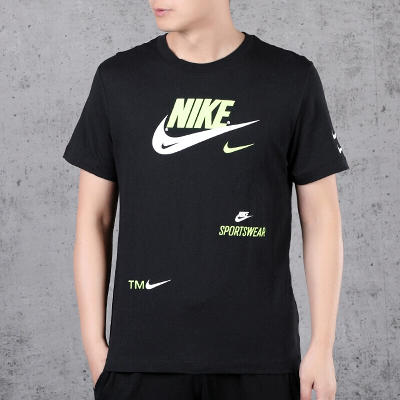 Sản phẩm mới của Nike nam 2020 mùa xuân mới hai móc logo xu hướng thể thao áo thun ngắn tay giản dị CU0079 - Áo phông thể thao