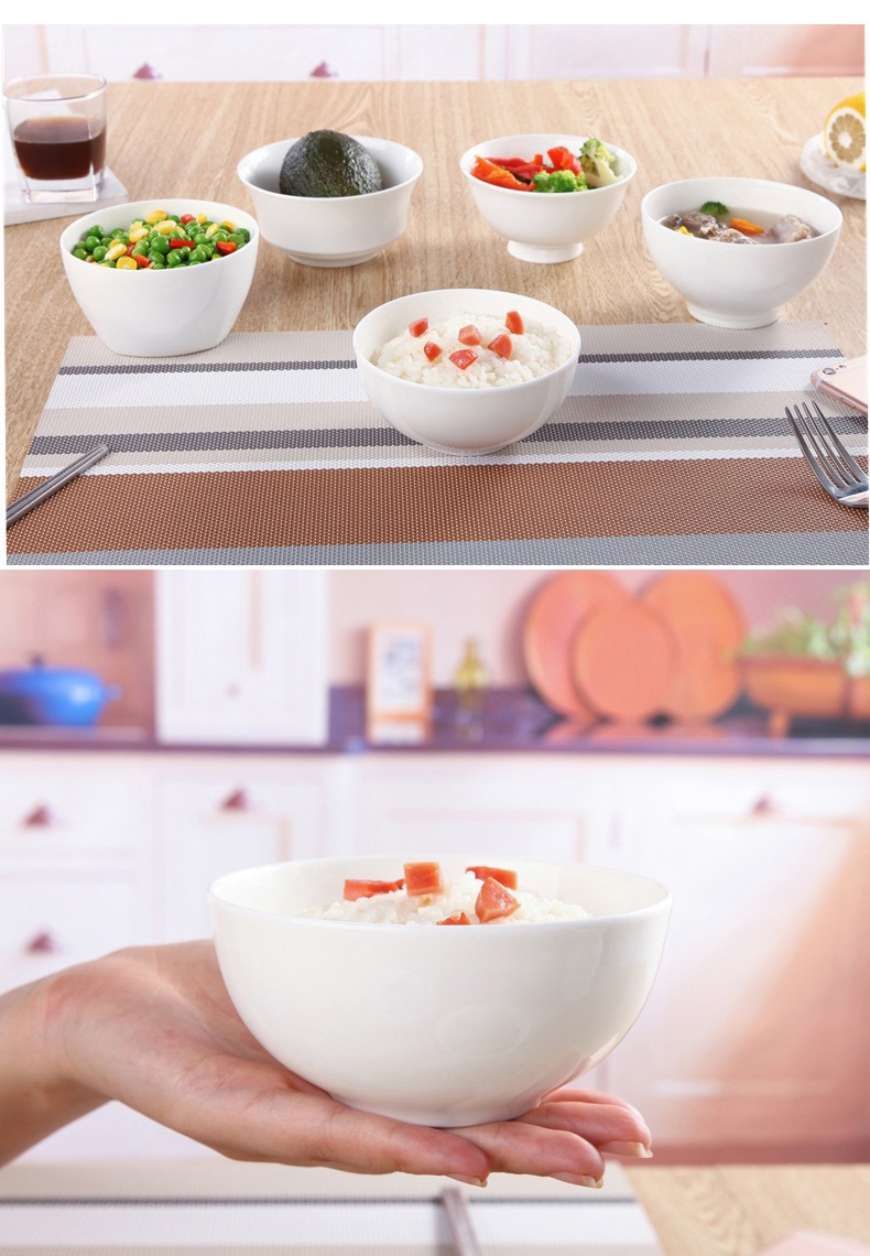 Eat rice bowls with 4.5 inch ipads ceramic bowls combination the small bowl bowl bowl, lovely contracted and pure white