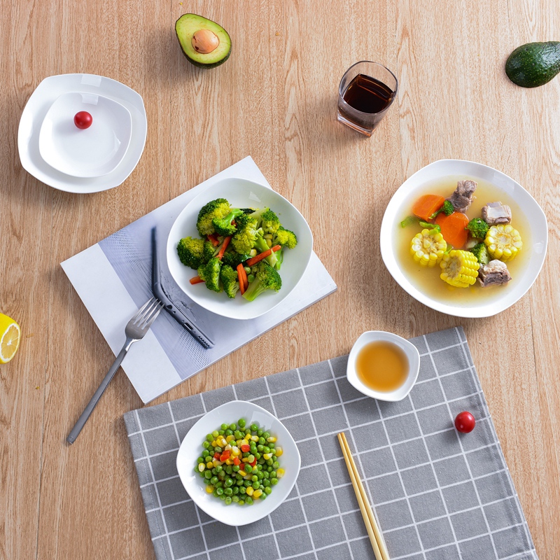 Square plate series Square dishes tangshan ceramic ipads porcelain bowl son plate shaped disc