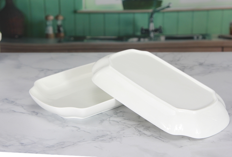 Domestic large fish plate steamed fish dish ceramic package mail more than 30 yuan province ipads porcelain tableware originality