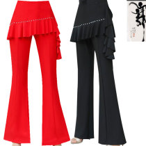 Danse carrée Morden Dance Dress Pants Latin Dancing Pants Children Long Pants Water Soldiers Dance Practice Gittbae Trumpet Pants