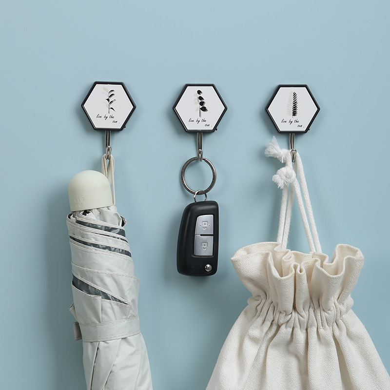 Hook-free strong glue no trace creative cute dormitory wall hanging on the wall kitchen bedroom household sticky hook