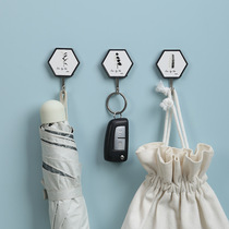 Hook free punching strong viscose no trace creative cute dormitory wall hanging on the wall kitchen bedroom household sticky hook