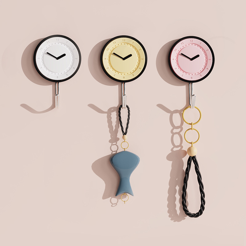 Large kitchen hook strong adhesive wall hanging wall creative cute sticky hook decoration free punching seamless paste