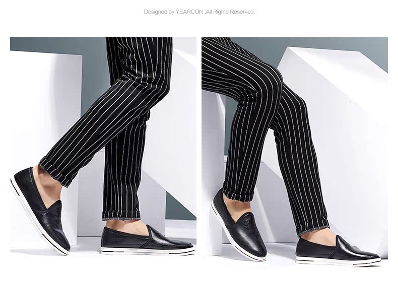 Thời trang mùa xuân và mùa thu đích thực giày sneaker tăng chiều cao nam