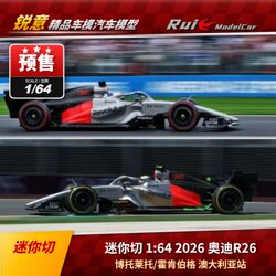 Pre-Order 1:64 Mini Diecast 2026 Audi R26 Hockenberg/Botterito Australian F1 Car Model