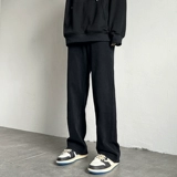 Ретро летние джинсы, черные цветные штаны, повседневные брюки, в американском стиле, свободный прямой крой