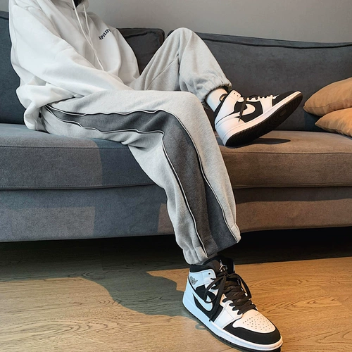 Трендовые весенние спортивные штаны для отдыха с молнией, в корейском стиле, в американском стиле, свободный крой