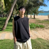 Летний цветной жилет, брендовая спортивная футболка, короткий рукав, оверсайз