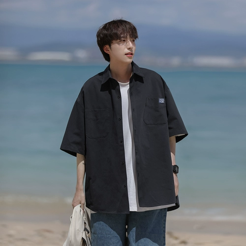 Летняя японская трендовая рубашка для отдыха, свободный крой, защита от солнца, подходит для подростков