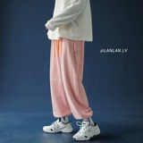 Tide, весенние трендовые цветные штаны, в корейском стиле, оверсайз, свободный крой