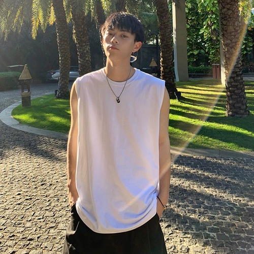 Летний цветной жилет, брендовая спортивная футболка, короткий рукав, оверсайз