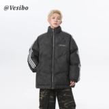 Зимний ретро пуховик, дизайнерская куртка, в американском стиле, тренд сезона