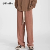 Весенние ретро штаны для отдыха, в американском стиле, свободный прямой крой