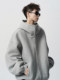 American heavy cardigan sweater men's autumn high street versatile loose couple jacket trendy brand retro casual top