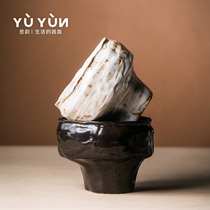 Yu Yun Ya porcelain hand-made flower desktop ornaments ceramic dried flowers simple home retro vase creative