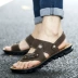 Dép mùa hè và dép nam Giày da nam Giày dép nam bình thường - Sandal giày vải nam Sandal