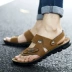 Dép mùa hè và dép nam Giày da nam Giày dép nam bình thường - Sandal giày vải nam Sandal