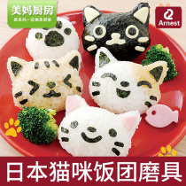 Japanese original Arnest Baby Creative Cat Culture Mold Set Japanese Children DIY Rice Abrasives
