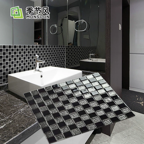 Черно -белое серебряное гальваловое хрустальное стеклянное мозаика