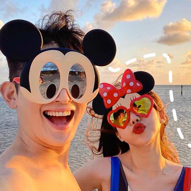 Small red book funny glasses party decorations fun Birthday Eyewear Mirror Nets Red Photo To Blame Sand Sculpture Props-Taobao