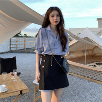 Summer Big Code Womens Dress 2022 Light Cooked Wind Fat Mm Conspicuy Wearing A Hitch Pure Sweet And Mermaid Dress Two-piece Suit Spring