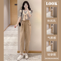 Summer Big Code Womens Dress 2022 Light Cooked Fat Mm Display Slim Superior Sense Salt Ensemble Wearing a short sleeve blouse and two suit spring