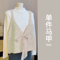 Овсянный жилет [полный набор нарядов ранней весны/грушевидных грушевидных тела/питательных веществ и благородного ощущения высококачественных и модных нарядов в стиле тети/супер популярных нарядов с двумя частями/разнообразным очарованием/корейским стилем. ]