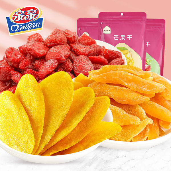 亲亲 芒果干 100g*3袋 天猫优惠券折后￥14.9包邮（￥34.9-20）黄桃干、草莓干可选