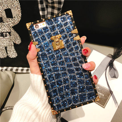 苹果8x手机壳网红款挂脖子奢华女带挂绳全包i