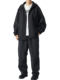 Extra Large Size Men's Casual Jacket Set, Trendy Plus Size, Oversized Autumn Workwear Pants Two-Piece Set