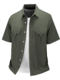 Plus-Size Ice Silk Short-Sleeve Shirt for Men, Extra Large Summer Casual Turn-Down Collar Jacket, Multi-Pocket Work Shirt for Big and Tall Men