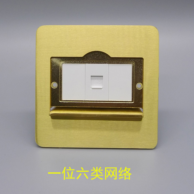 Concealed single door One sixth class Internet ground plug one thousand trillion Internet ground socket Single port CAT6 Internet ground plug