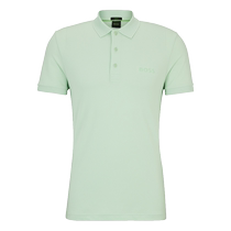 (Moisture-absorbent and quick-drying) BOSS Mens 2024 Summer New Mesh Cotton Blend Slim Short-Sleeved Polo Shirt