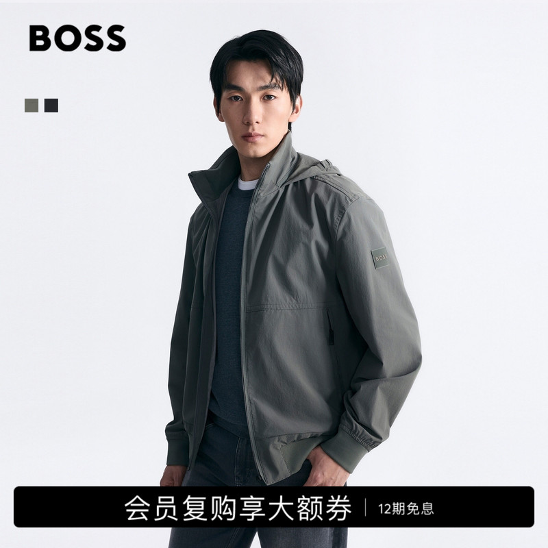 [Hat Can Be Stored] Boss Men's 26 New Casual Commuting Daily Zipper Jacket