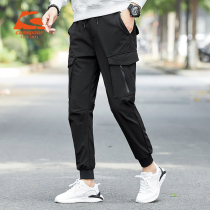 Camel sports leisure elastic autumn overalls trousers mens bunches feet loose slim fit new pants men