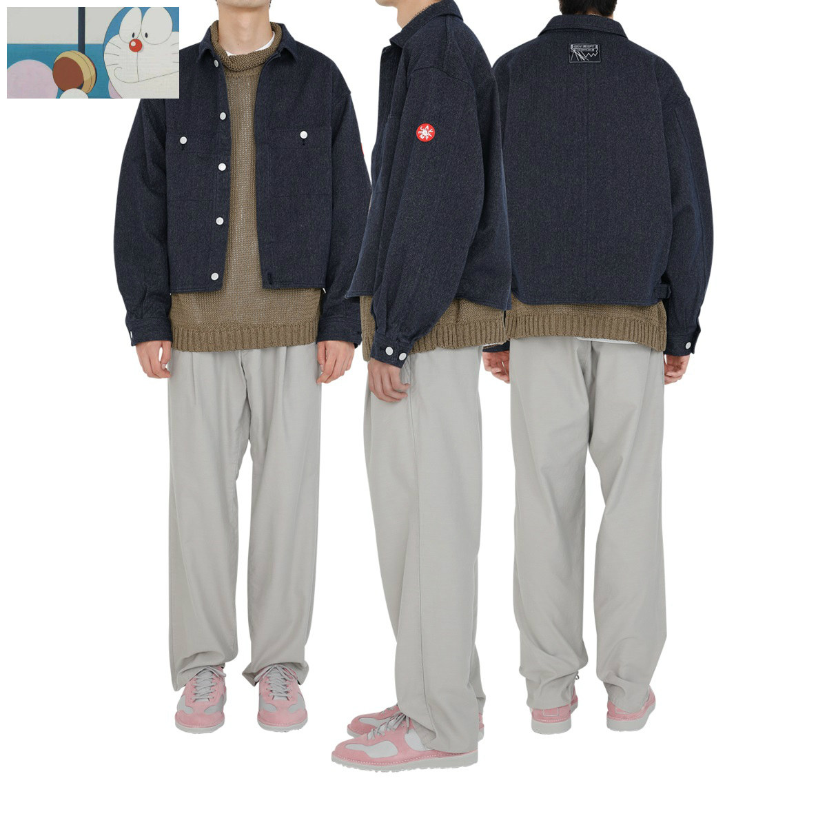 c.e cavempt BLACK HEATHER BUTTON JACKET c.e CAVEMPT CATTING BUTTON