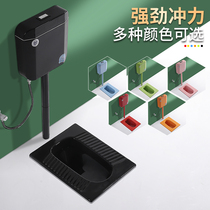 Adult color squatting toilet tank complete set of ceramic household toilet squat toilet anti-odor toilet toilet bowl squat pit Basin